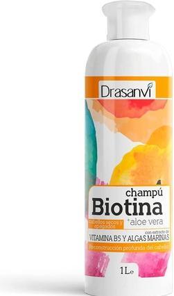 Immagine prodotto Drasanvi Shampoo alla Biotina e Aloe Vera per capelli secchi e spenti (1000 ml)