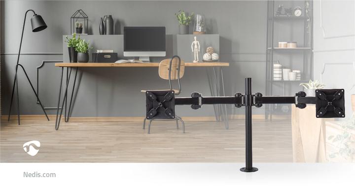 Actual product image Nedis Dual monitor mount - table mount for 14 to 24 inch two (Table, 24.02")