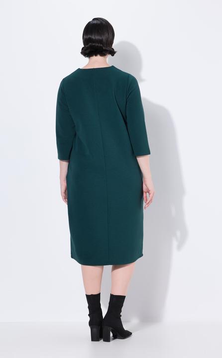 Image du produit Ulla Popken Robe en jersey avec poches, décolleté en V et manches 3/4 (62)