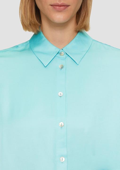 Produktbild S.Oliver Bluse Longbluse aus Viskosesatin mit Perlmuttknöpfen (36)