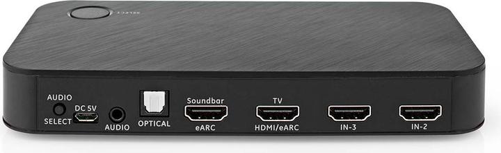 Actual product image Nedis Digital Audio Converter | 2-way | Connections - Input: DC Power / 3x HDMI™ Input | Connections (0.06 m, Optical)