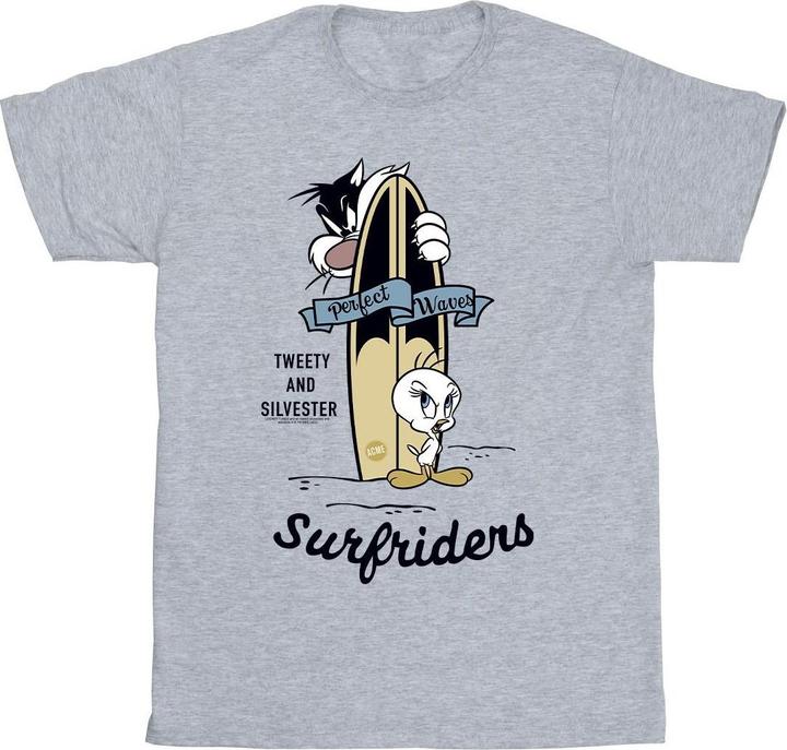 Immagine prodotto Looney Tunes Tweety And Sylvester Perfect Waves Maglietta Ragazze (140, 146)