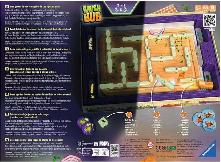Image du produit Ravensburger La Cucaracha Glow in the Dark (Allemand, Anglais, Espagnol, Français, Italien, Néerlandais, Portugais, 2 - 4 Joueur)