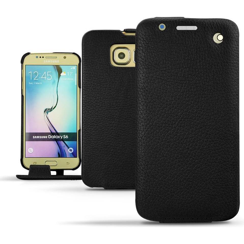 Noreve Lederschutzhülle vertikal (Samsung Galaxy S6), Smartphone Hülle, Schwarz