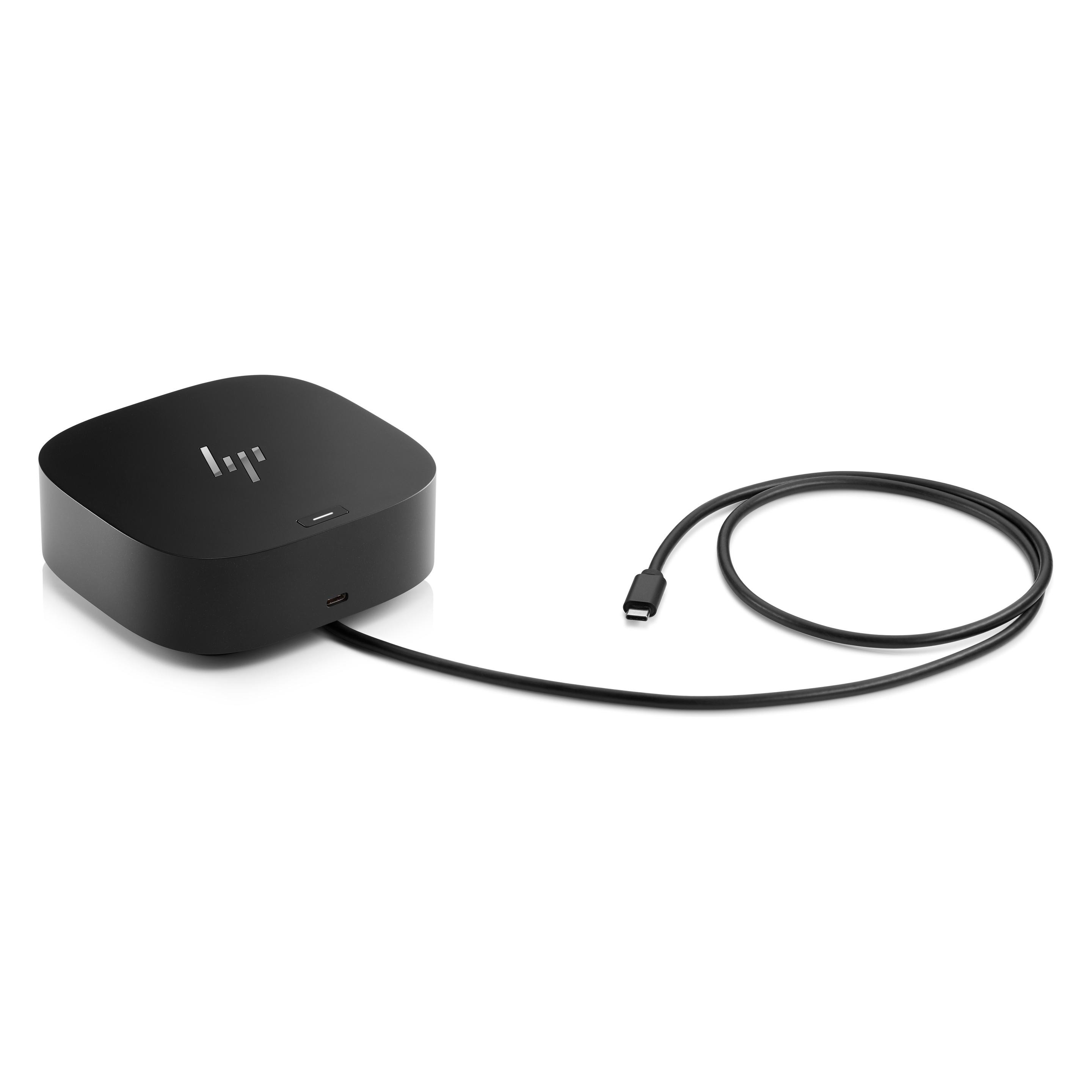 HP G5 Essential Dock (USB-C), Dockingstation + USB Hub, Schwarz