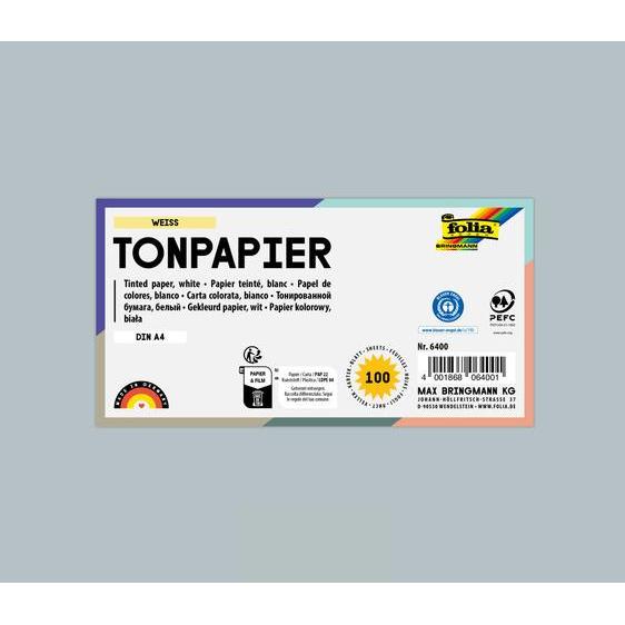 Thumbnail - Folia, Bastelpapier, Tonpapier, DIN A4, 130 g/qm, silber (130 g/m², 100 x)