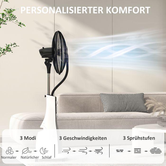 Produktbild Swisshandel24 Ventilator mit Wasserkühlung, Standventilator mit Sprühnebel, Fernbedienung (45 dB)