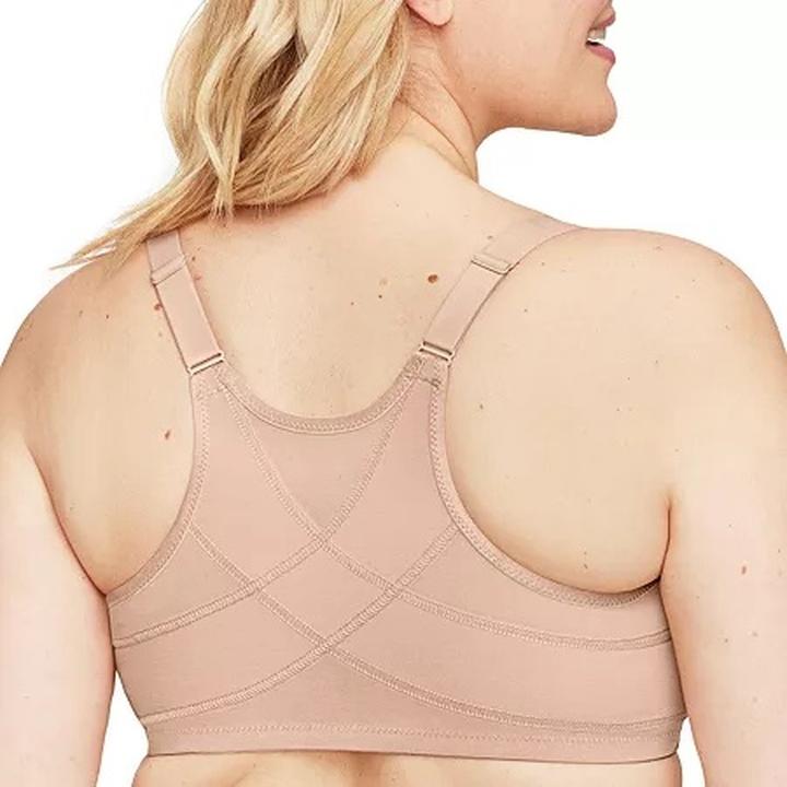Actual product image Glamorise Wonderwire Front-Closure Posture Back Bra (Single pack, 36 DD)