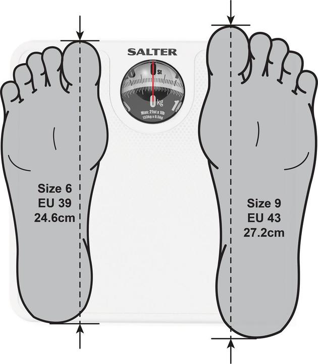 Produktbild Salter 489 WHDRFEU16 Large Dial Mechanical Bathroom Scale (133 kg)