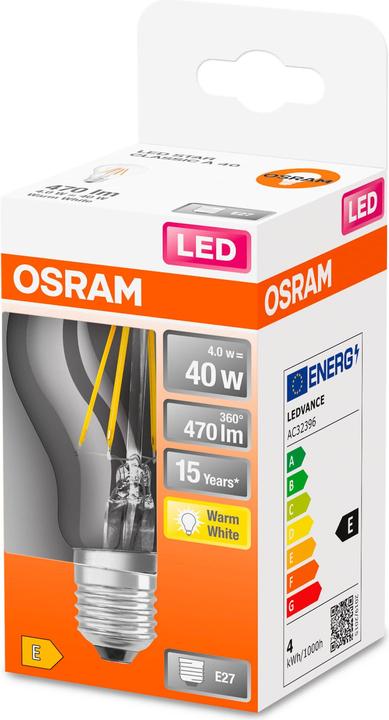 Produktbild Osram Led Retrofit Classic A (E27, 4 W, 470 lm, 1 x, E)