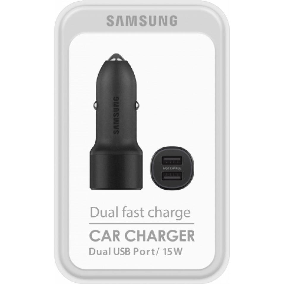 Thumbnail - Samsung Dual Car Charger, Auto Adapter, Schwarz