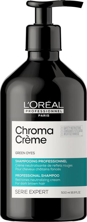 Produktbild L'Oréal Professionnel Expert Chroma Creme Shampoo Grün 500 ml (500 ml, Flüssiges Shampoo)