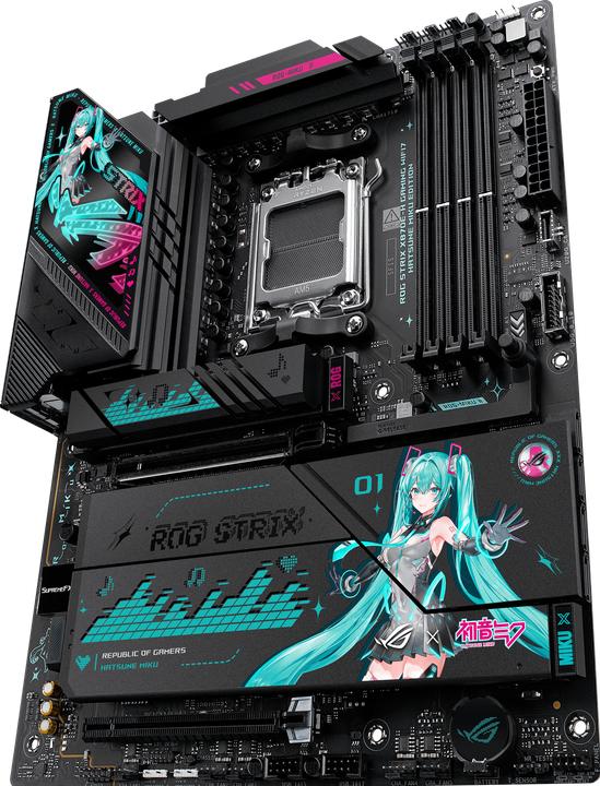 Productafbeelding ASUS ROG Strix X870E-H Gaming WiFi7 Hatsune Miku Editie (AM5, AMD X870E, ATX)
