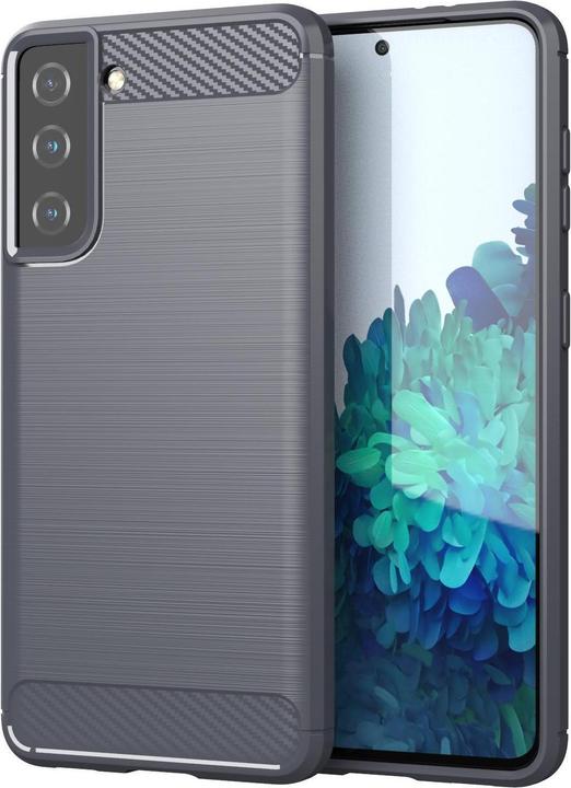 Actual product image Cadorabo TPU Ultra Slim carbon stainless steel Combi Cover (Samsung Galaxy S21+)