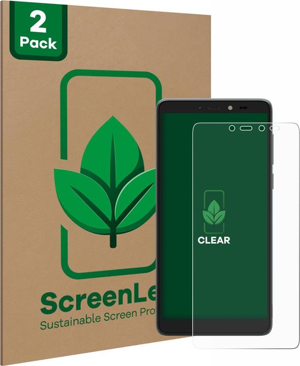 Actual product image ScreenLeaf Protective film sustainable screen protector Display protection film Clear Transparent (2 Piece, Nokia C2)