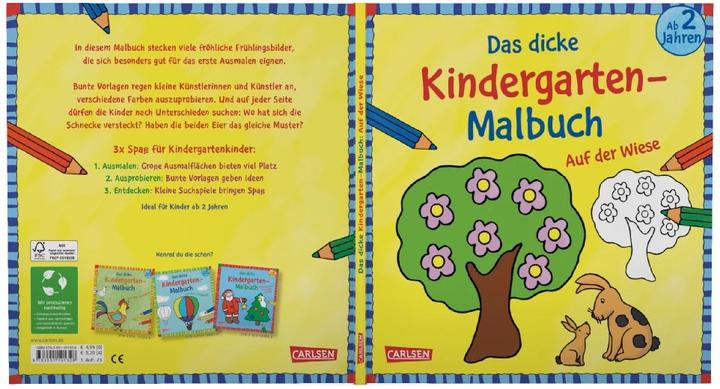 Produktbild Das dicke Kindergarten-Malbuch: Auf der Wiese