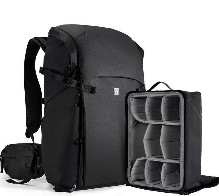 Actual product image K&F Concept Outdoor Backpack 30L Star Wander 04 (Black) (Photo backpack, 30 l)
