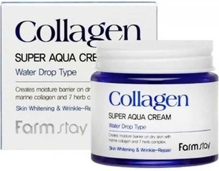 Produktbild Farm Stay FARMSTAY Collagen Super Aqua Cream kolegenowy krem intensywnie nawadniający Water Drop 80ml (Körpercreme, 80 ml)