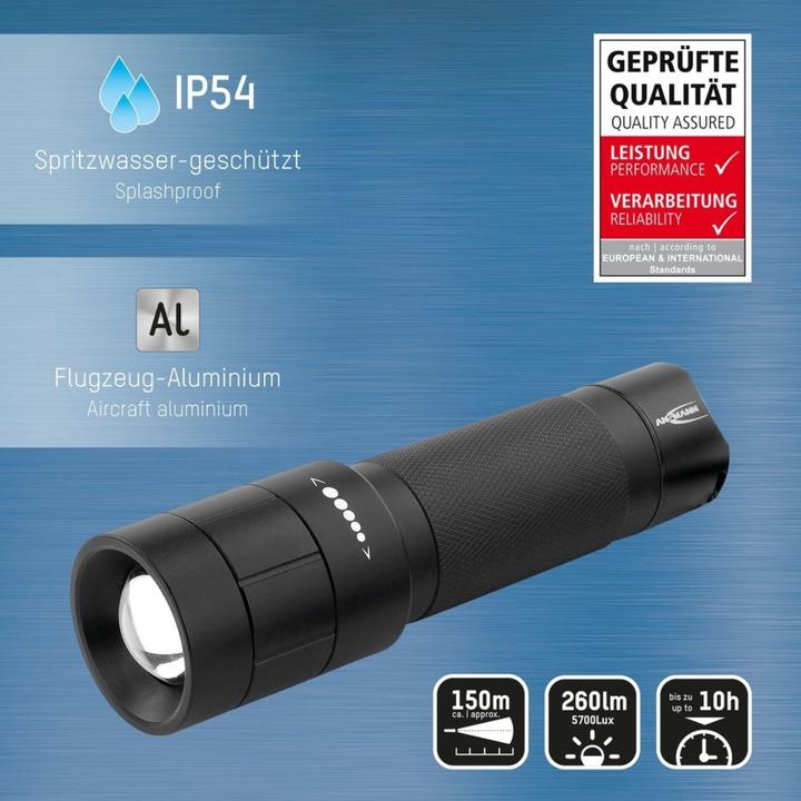 Produktbild Ansmann M250F LED Torch (12.30 cm, 260 lm)