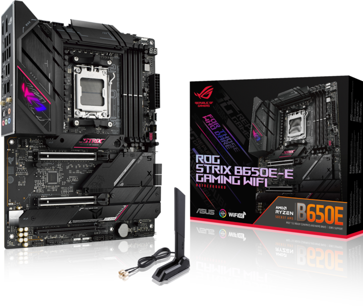 Produktbild ASUS ROG STRIX B650E-E GAMING WIFI (AM5, AMD B650E, ATX)
