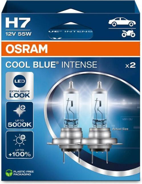 Actual product image Osram Headlamp H7 55W 12V 64210 CBN cool BLUE 2 pcs (H7)