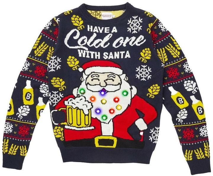 Produktbild Christmas Sweats Have a Cold One With Santa LED Sweater (L)