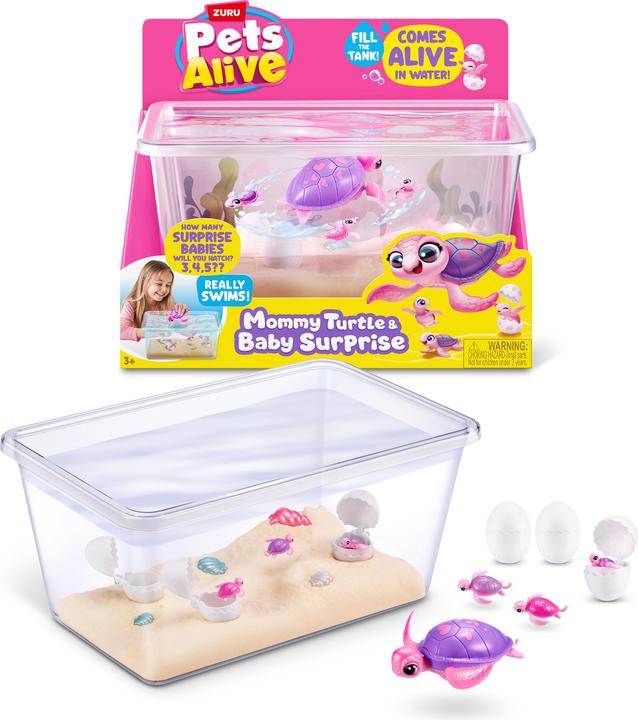 Produktbild Zuru Pets Alive - Mama Turtle & Baby Surprise (19.50 cm)