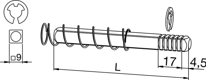 Actual product image ECO Pin with groove for EPN 900 IV, 55 mm