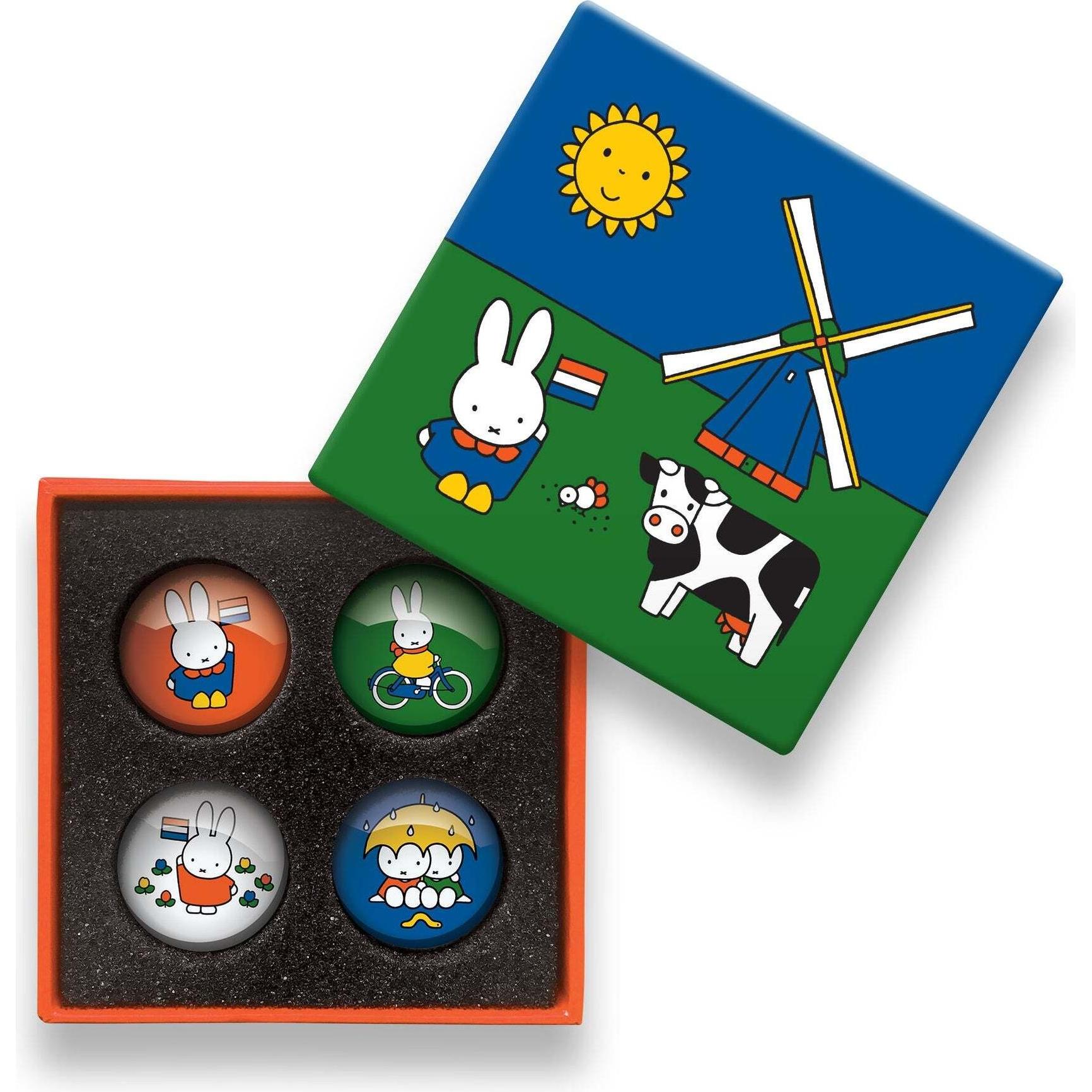 Magic Touch of the Dutch, Magnet, magnete miffy-glas (x4) (4 x)
