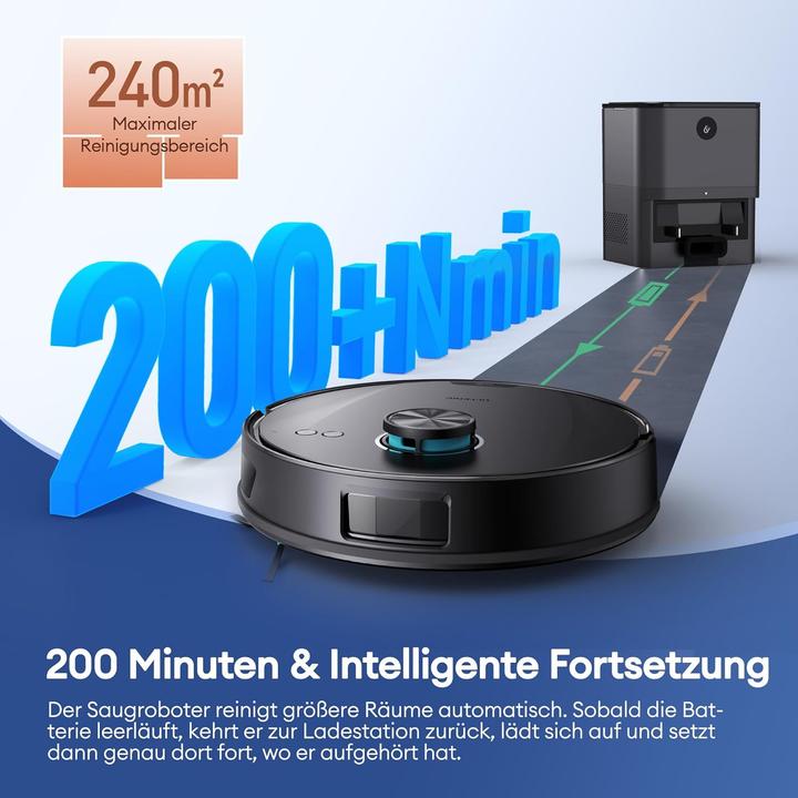 Produktbild Ultenic Staubsauger- und Wischroboter mit LiDAR-Navigation (10000 Pa, Wischtuch)