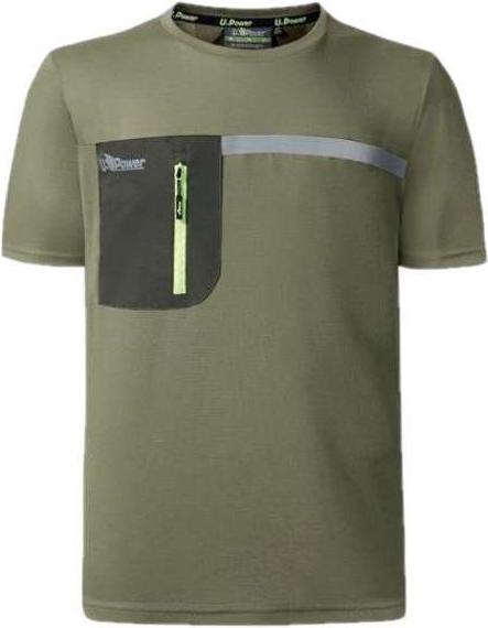 Actual product image U-Power T-Shirt Burnt Olive Size L (L)