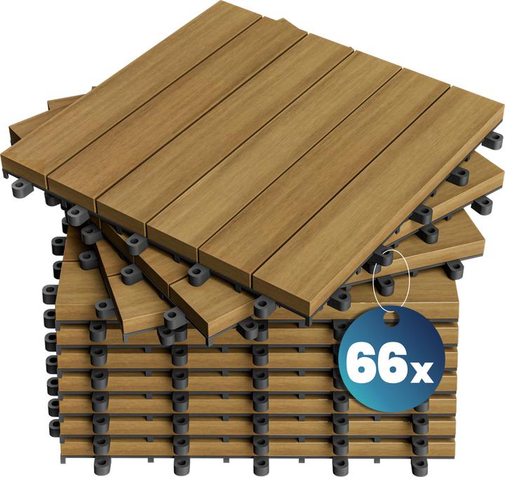 Produktbild Casaria Holzfliese (66 x, 30 x 30 cm)