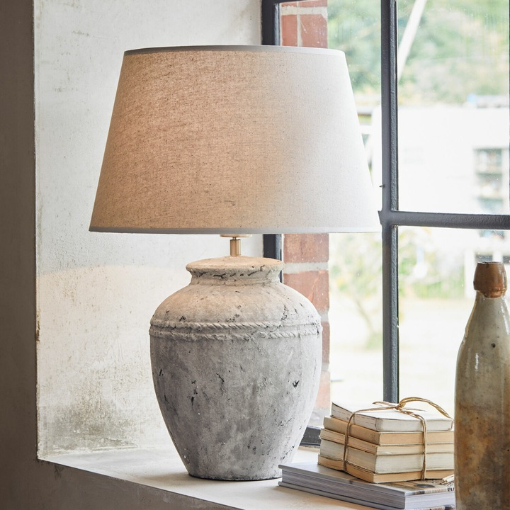 Produktbild Loberon Tischlampe Mosnay beige/antikgrau (E27)