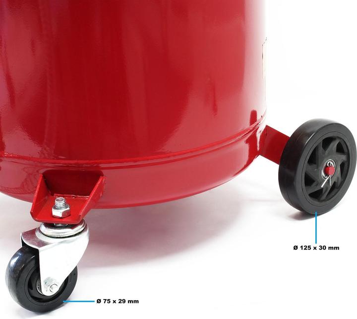 Actual product image Wiltec Appareil Récupérateur d'huile pneumatique Mobile 68L Hauteur réglable 98-157cm Vidange Huile usagée