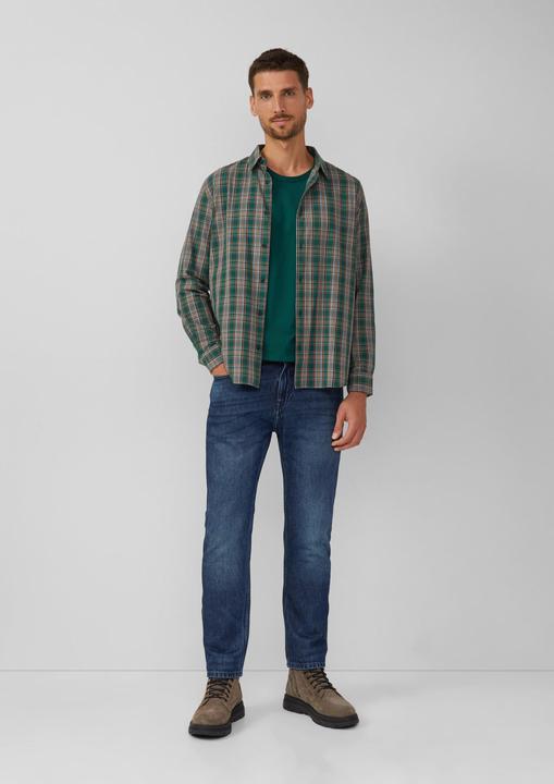 Produktbild s.Oliver T-Shirt Softes Longsleeve mit Crew Neck und Logo-Patch (S)