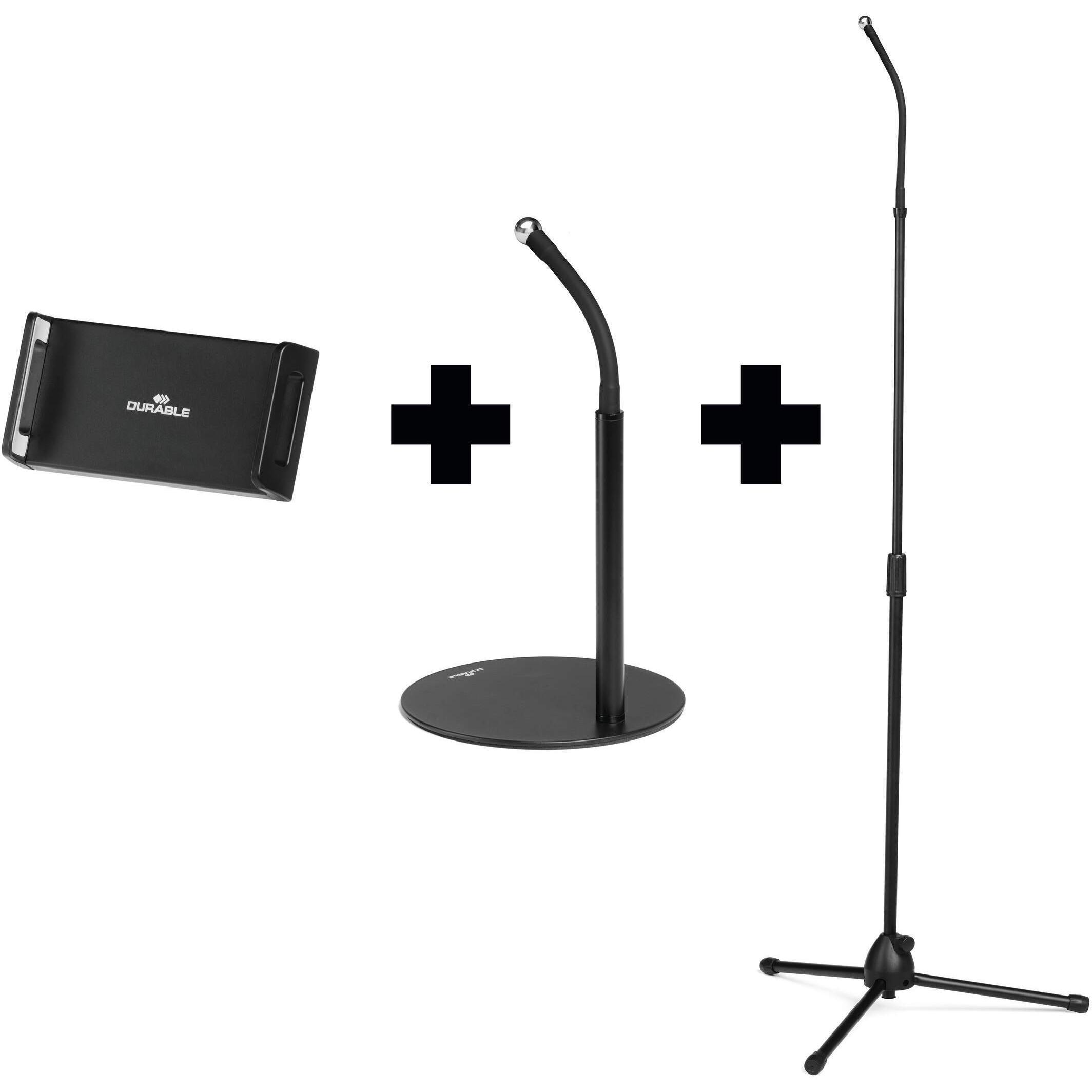 Durable Tablethalterung TWIST COMBI schwarz Tisch+Bodenständ, Tablet Halterung, Schwarz