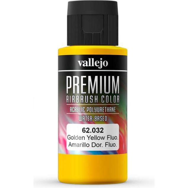 Vallejo, Künstlerfarbe + Bastelfarbe, Premium Airbrush Colors (Gelb, 60 ml)