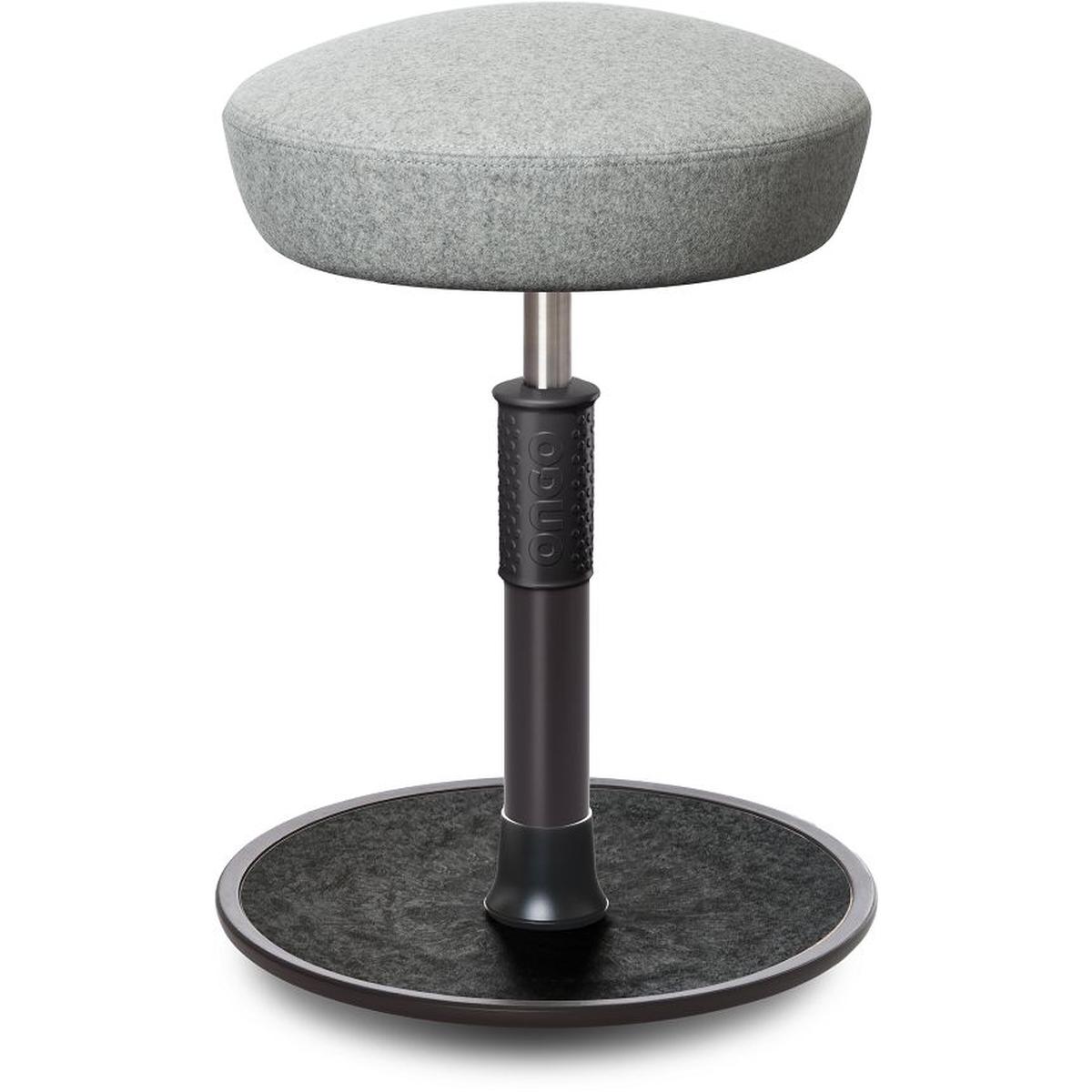 Ongo, Bürostuhl, Sitz- Stehhocker Free Regular Hutsitz kvadrat Divina h.grau schw. /schw.