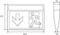 Actual product image Rp-Group LED escape sign luminaire