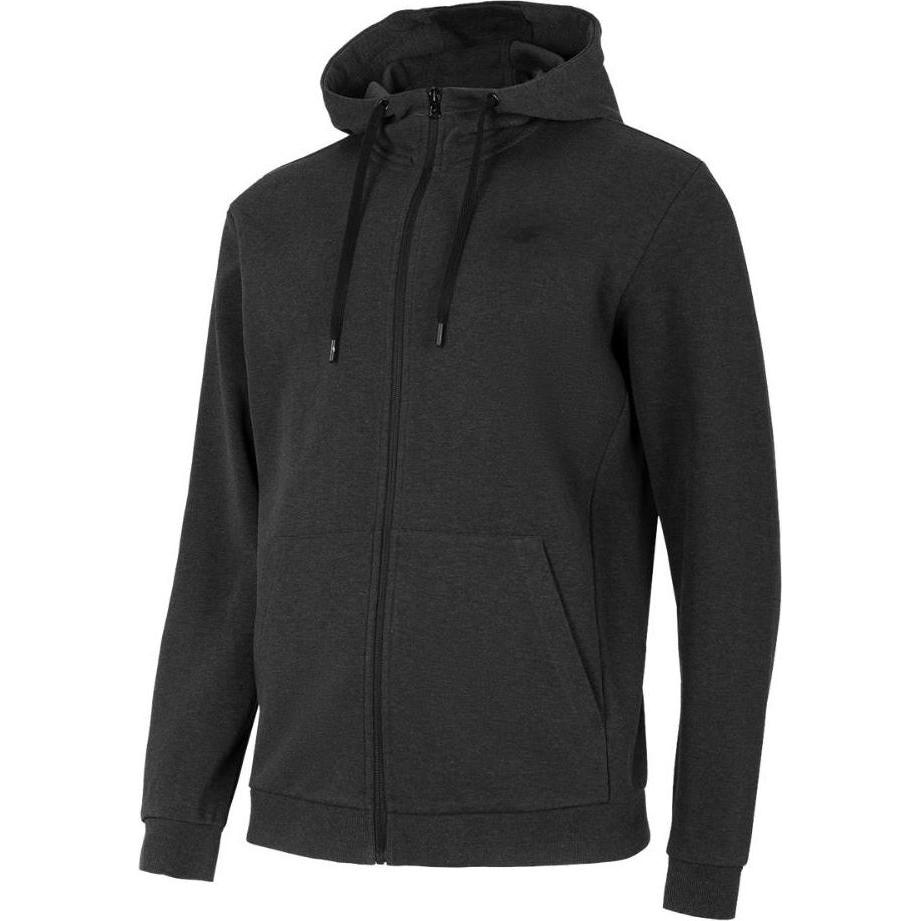 4F, Herren, Pullover, Bluza męska H4Z22-BLM353 Ciemny Szary melanż r.M, Grau, (M)