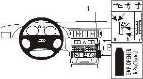 Image du produit Brodit 853049 Support voiture Audi A3
