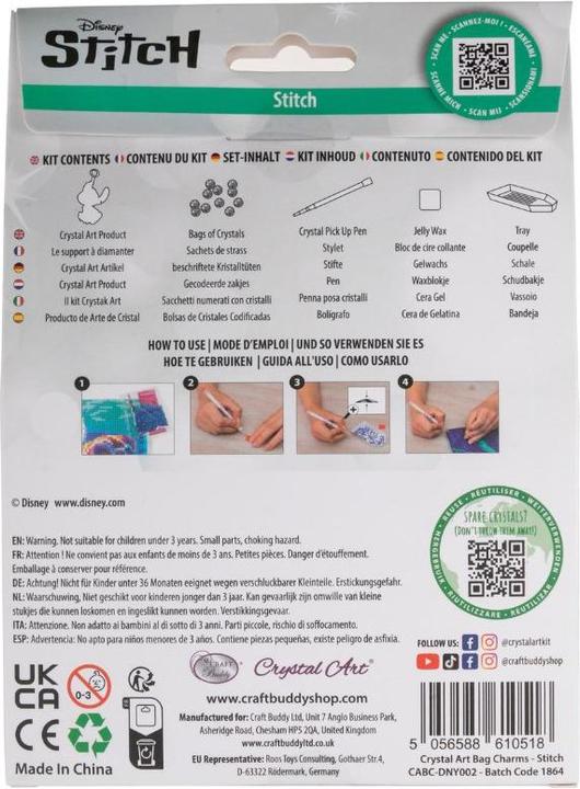 Nutritional values and ingredients Craft Buddy Stitch, Crystal Art Anhänger