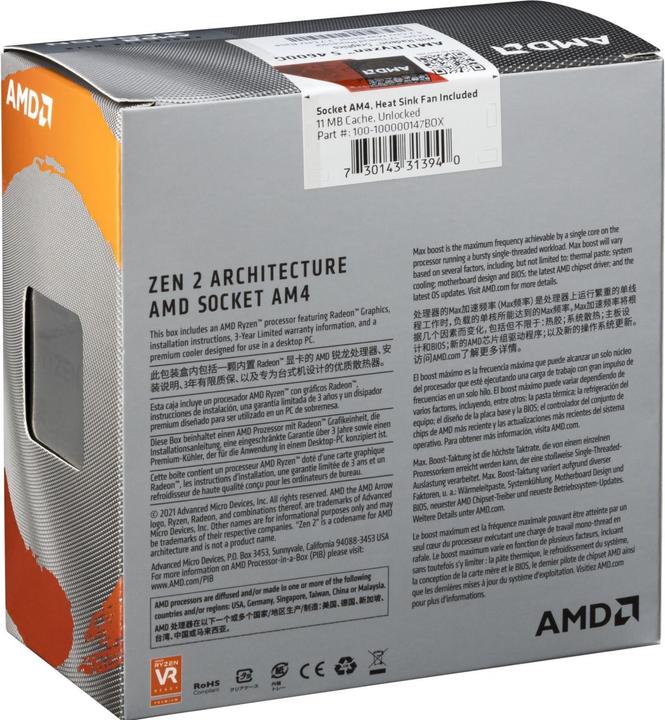 Produktbild AMD Ryzen 5 4600G (AM4, 3.70 GHz, 6 -Core)