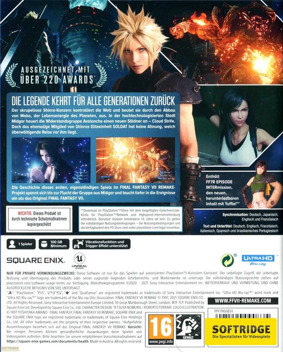 Produktbild Square Enix Final Fantasy 7 Remake Intergrade (PS5, Multilingual)