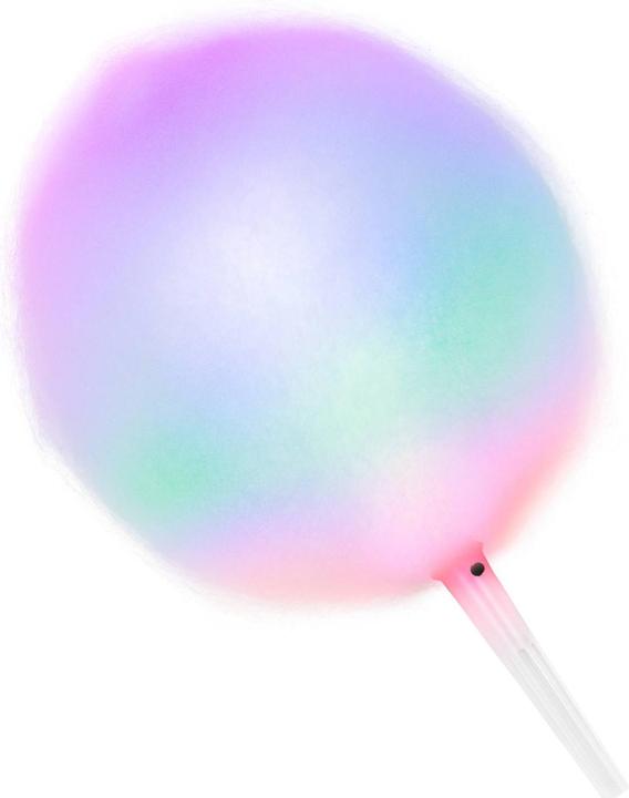 Actual product image Royal Catering LED Cotton Candy Sticks - 7 modes - BPA-free plastic - batteries included - 50 pcs
