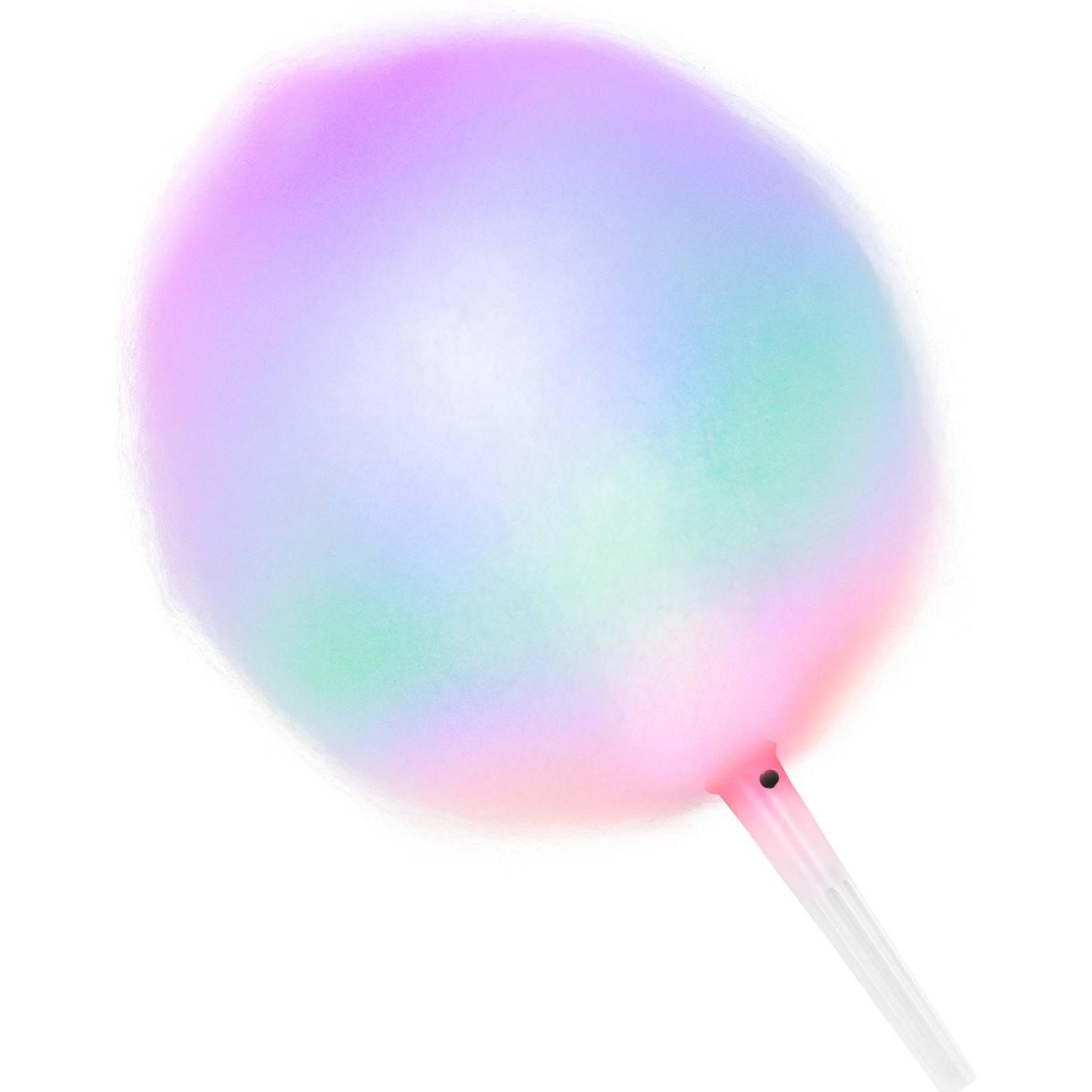 Royal Catering Zuckerwattestäbchen LED 7 Modi Bpa Freier Kunststoff Inkl. Batterien 50 Stück, Fun Kitchen, Mehrfarbig