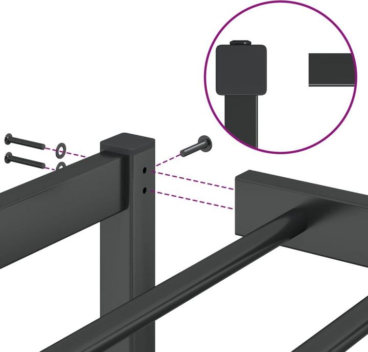Actual product image vidaXL Bettgestell (135 x 190 cm)