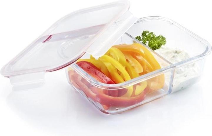 Actual product image Westmark Glass fresh holding box with 2 separate compartments, 1380 ml, sb (1.38 l)