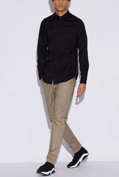 Produktbild Armani Exchange Intelligentes Stretch-Satin Freizeithemd (L)