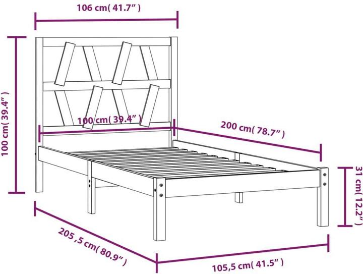 Actual product image vidaXL Dorree (100 x 200 cm)